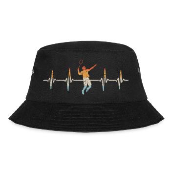 badminton heartbeat badminton sport - Bucket Hat - black - Front - Lela (165cm)