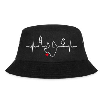 I love Jadebusen - Bucket Hat - Schwarz - Vorne - Lela (165cm)