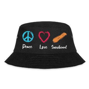 Frieden Liebe Snowboard - Bucket Hat - Schwarz - Vorne - Lela (165cm)