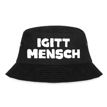 Igitt Menschen - Bucket Hat - Schwarz - Vorne - Lela (165cm)