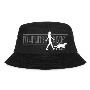 Führungskraft Frau Hund Gassi gehen Frauchen - Bucket Hat - Schwarz - Vorne - Lela (165cm)