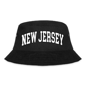 New Jersey white black - Bucket Hat - Schwarz - Vorne - Lela (165cm)