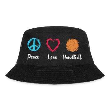 Frieden Liebe Handball - Bucket Hat - Schwarz - Vorne - Lela (165cm)