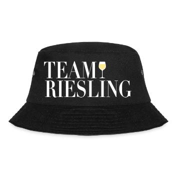 Team Riesling - Wein, Weißwein - Bucket Hat - Schwarz - Vorne - Lela (165cm)