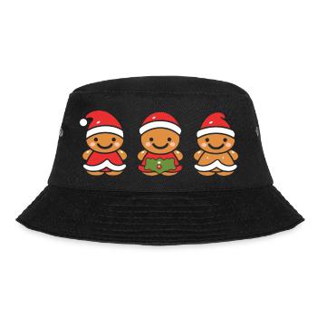 Lebkuchenmann - Bucket Hat - Schwarz - Vorne - Lela (165cm)