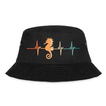 Herzschlag des Seepferdchens - Bucket Hat - Schwarz - Vorne - Lela (165cm)