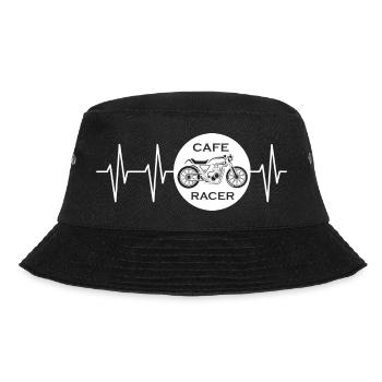 Café Racer Symbole Heartbeat Pulse Icône Moto - Bob - noir - Devant - Lela (165cm)