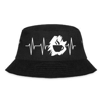 pulse coffee heartbeat logo icon icon café bar - Bucket Hat - black - Front - Lela (165cm)