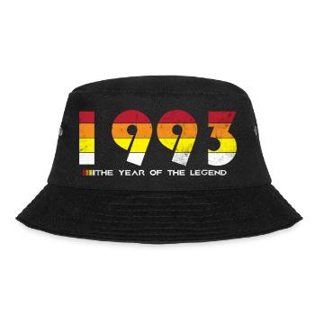 Jahrgang 1993 - Das Jahr der Legende - Retro 31 - Bucket Hat - Schwarz - Vorne - Lela (165cm)