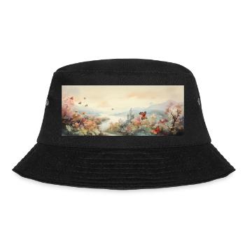 Landscape with Butterfly - Bucket Hat - black - Front - Lela (165cm)