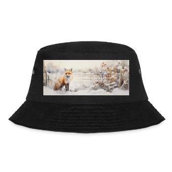Fox Landscape Snow - Bucket Hat - black - Front - Lela (165cm)