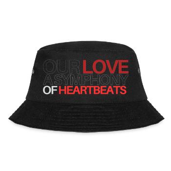 Unsere Liebes-Asymphonie von Herzschlägen - Bucket Hat - Schwarz - Vorne - Lela (165cm)