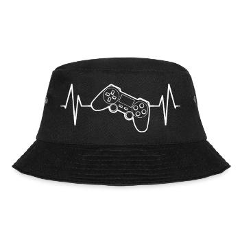 Heartbeat Gamepad ECG - Bucket Hat - black - Front - Lela (165cm)
