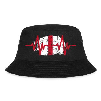England Herzschlag - Bucket Hat - Schwarz - Vorne - Lela (165cm)