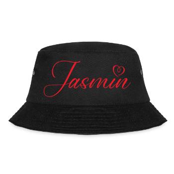 jasmin name herz - Bucket Hat - Schwarz - Vorne - Lela (165cm)