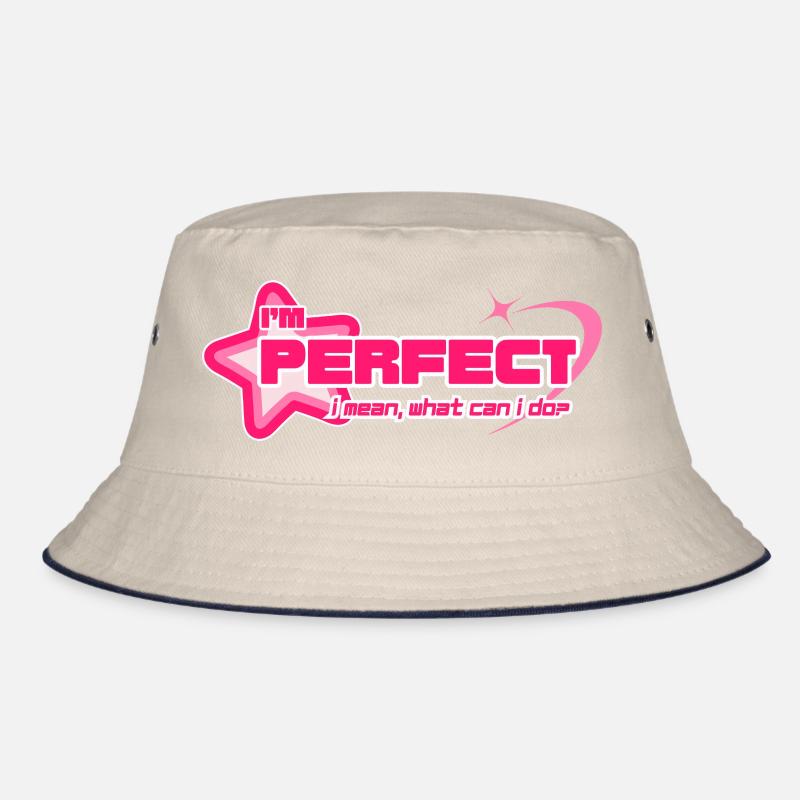 "I'm Perfect" – Y2K Girly Pink Statement Bucket Hat