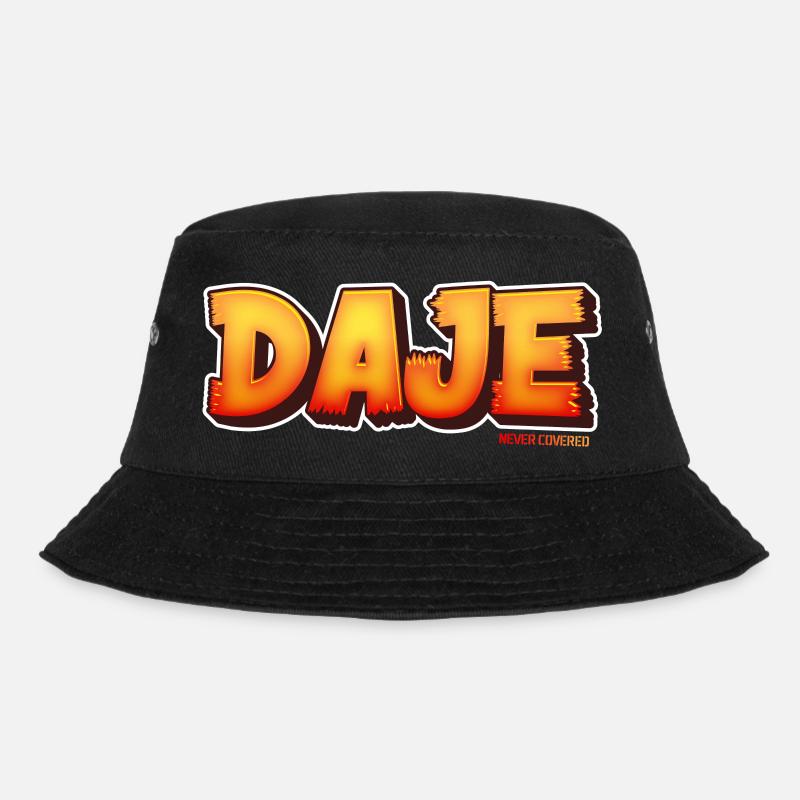 Roman phrases: DAJE - Bucket Hat - black