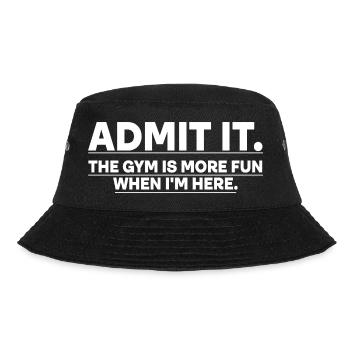 Funny Gym Workout Shirts für Männer und Frauen - Bucket Hat - Schwarz - Vorne - Lela (165cm)