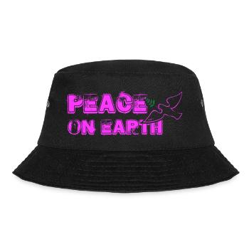 Peace on Earth with Bird pink - Bucket Hat - black - Front - Lela (165cm)