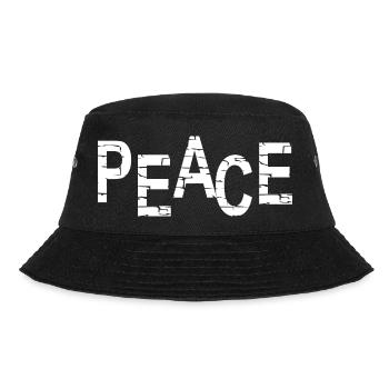 Peace - Paix - Frieden - Pace - Paz - Bucket Hat - Schwarz - Vorne - Lela (165cm)