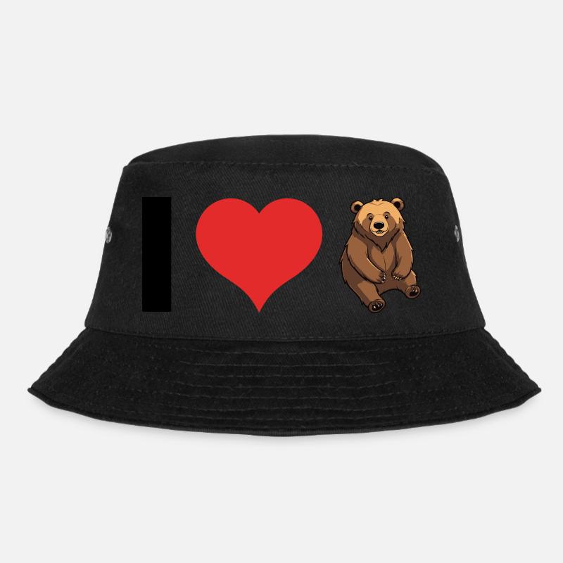 J’aime les ours - Cute Animal Design - Bob - noir