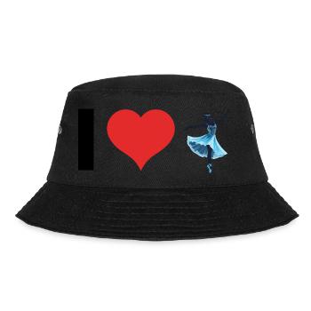 I Love Ballet - Sports Sticker - Bucket Hat - black - Front - Lela (165cm)