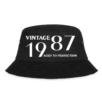 Vintage 1987 aged to perfection - Bucket Hat - black - Front - Lela (165cm)