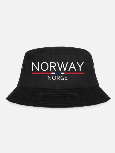 Norway - Norge - Norwegen - Flagge - Skandinavien - Bucket Hat - Schwarz