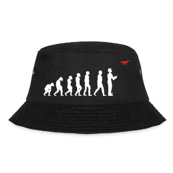 Evolution of Man Drone Pilot - Bucket Hat - black - Front - Lela (165cm)