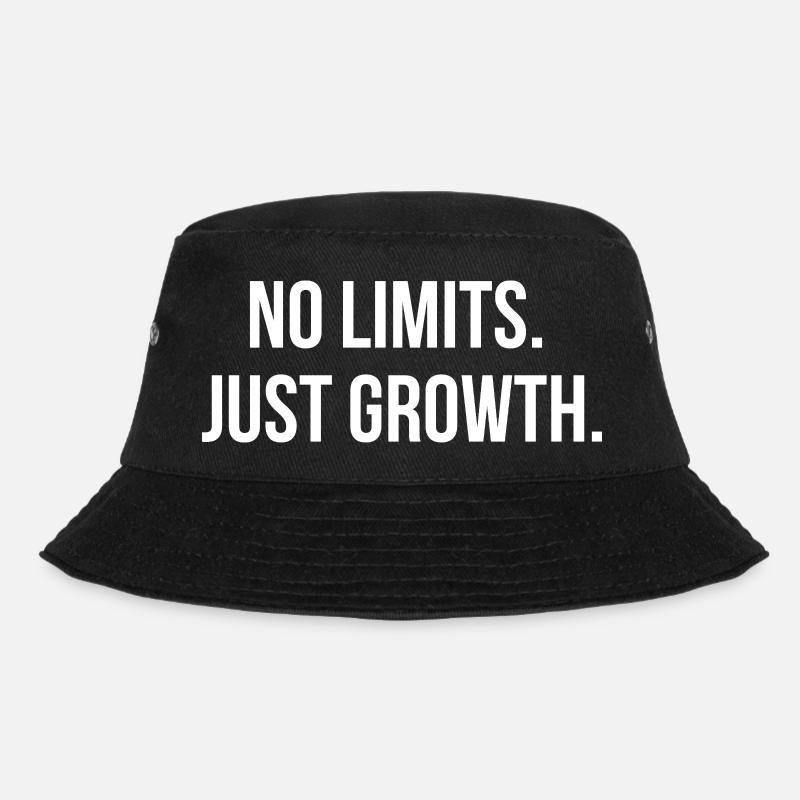 NO LIMITS. JUST GROWTH. | Greyline Official - Bucket Hat - Schwarz