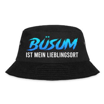 Nordsee Urlaub BÜSUM IST MEIN LIEBLINGSORT Lustig - Bucket Hat - Schwarz - Vorne - Lela (165cm)