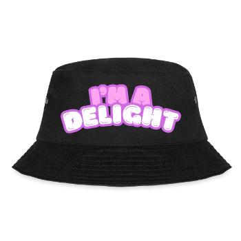 Im Delight Bubble Text - Bucket Hat - black - Front - Lela (165cm)