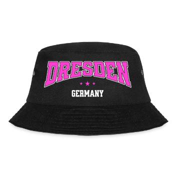Dresden Germany Pink College Design - Bucket Hat - Schwarz - Vorne - Lela (165cm)