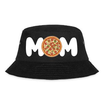 Mama Pizzaliebhaberin lustiges Geschenk für sie - Bucket Hat - Schwarz - Vorne - Lela (165cm)