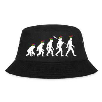 Homo Carnival | Evolution of Fools, Shrovetide - Bucket Hat - black - Front - Lela (165cm)