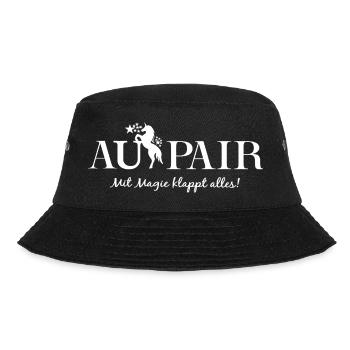 Au Pair Auslandsjahr Abschied Babysitter Aupair - Bucket Hat - Schwarz - Vorne - Lela (165cm)