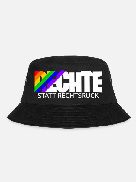 Les droits de l’homme au lieu d’un virage à droite – arc-en-ciel - Bob - noir