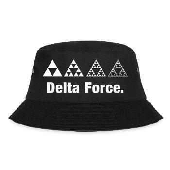 Fraktal Dreieck Force Geometrie Rekursion - Bucket Hat - Schwarz - Vorne - Lela (165cm)