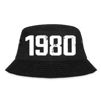 1980 – Großartig seit 1980 - Bucket Hat - Schwarz - Vorne - Lela (165cm)