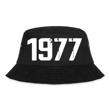 1977 – Großartig seit 1977 - Bucket Hat - Schwarz - Vorne - Lela (165cm)
