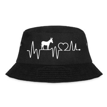 Eselliebhaber Geschenk Leidenschaft Bauernhoftiere - Bucket Hat - Schwarz - Vorne - Lela (165cm)