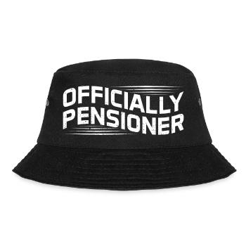 Retired Officially Pensioner Retirement Funny - Bucket Hat - black - Front - Lela (165cm)