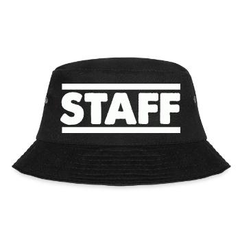Staff Lettering Bold Contrast - Bucket Hat - black - Front - Lela (165cm)