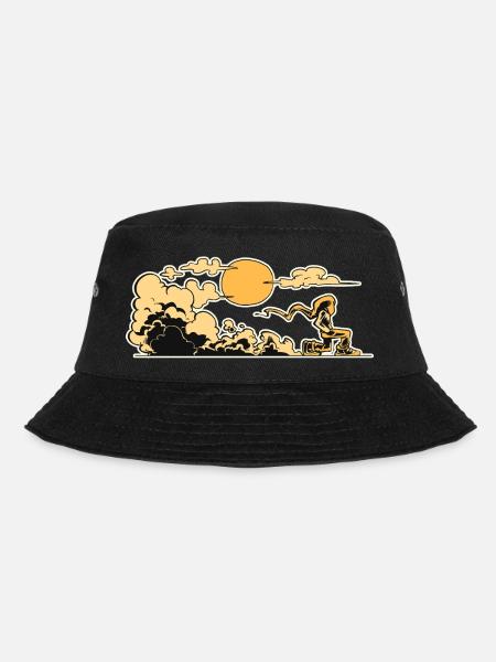 Little hooded man goes on an adventure - Bucket Hat - black