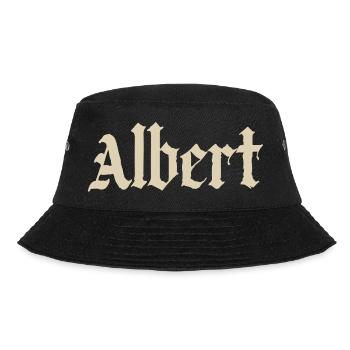 Albert Gothic Script  - Bucket Hat - Schwarz - Vorne - Lela (165cm)