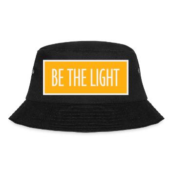 Be The Light Motivierend Positivität Spruch Logo - Bucket Hat - Schwarz - Vorne - Lela (165cm)
