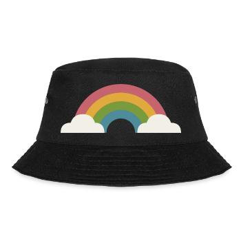 Rainbow and clouds - Bucket Hat - black - Front - Lela (165cm)