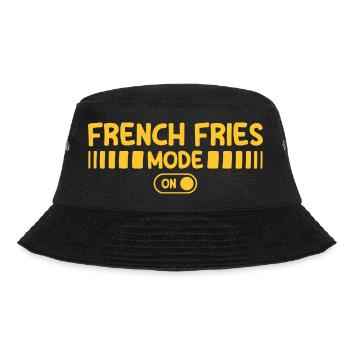 French fries Fritten Pommes - Bucket Hat - Schwarz - Vorne