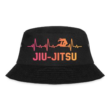 Jiu Jitsu Herzschlag T-Shirt Jiu-Jitsu - Bucket Hat - Schwarz - Vorne