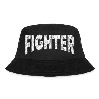 FIGHTER – Bold Warrior T-Shirt - Bucket Hat - Schwarz - Vorne